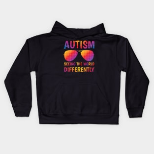 Autism seeing the world differently Kids Hoodie